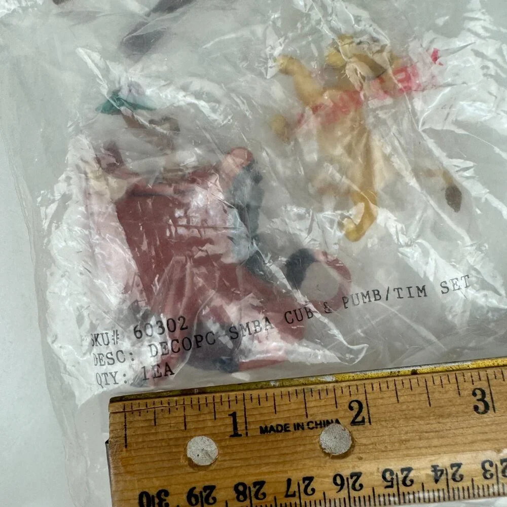 Sealed Vtg 90s Lion‎ King Simba Timon Pumbaa Cake Topper w Palm Trees Applause